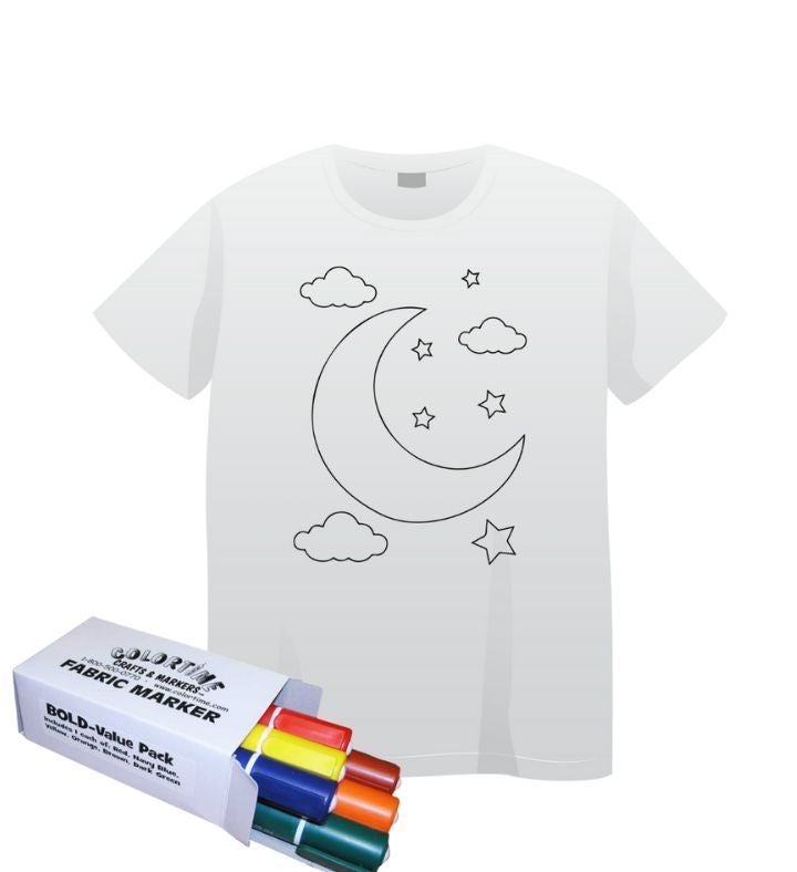 Colortime Night Sky Shirt & Marker Pack
