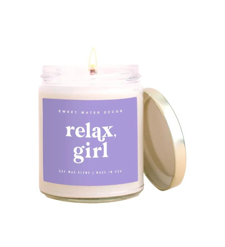 Relax, Girl Soy Candle  9 Oz