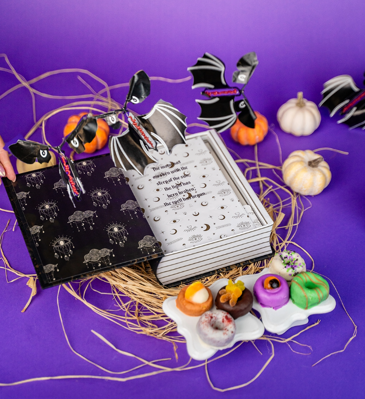 Halloween Spell Book With Mini Cake Donuts