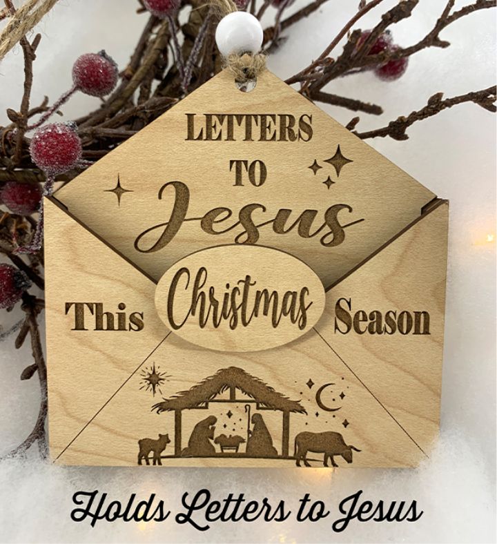 Kids Letters To Jesus Envelope Faith Ornament