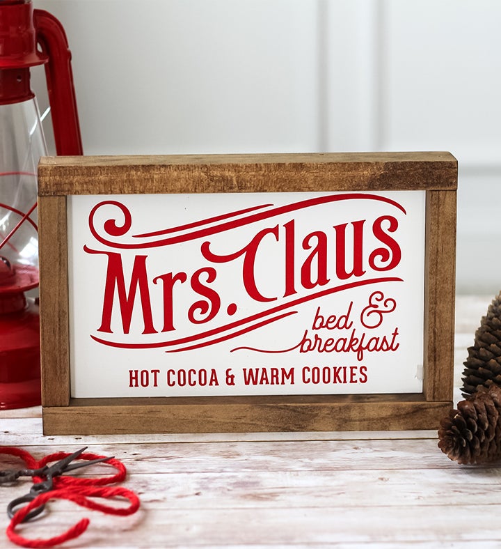 Mrs Claus Bed Breakfast Sign Christmas Decor | Marketplace | 1800Flowers