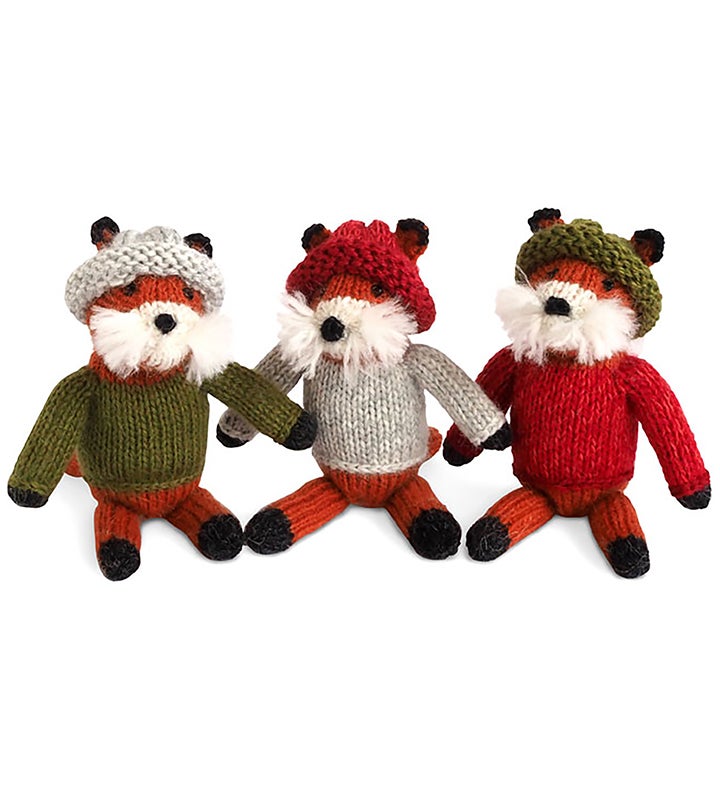 Fox Ornaments, Set Of 3