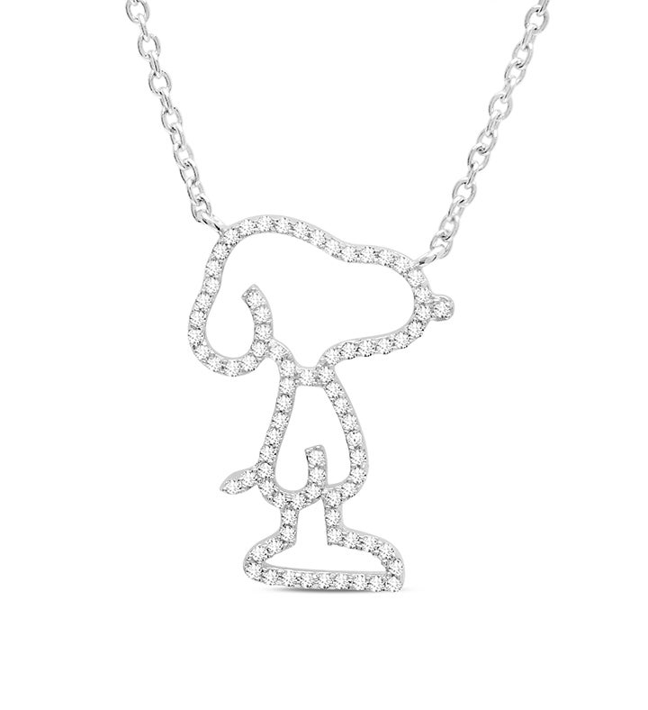 Snoopy Pave Silhouette Necklace