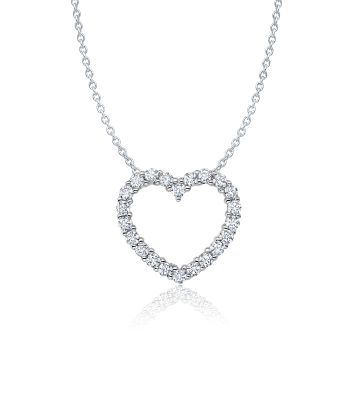Sparkling Pave Heart Necklace