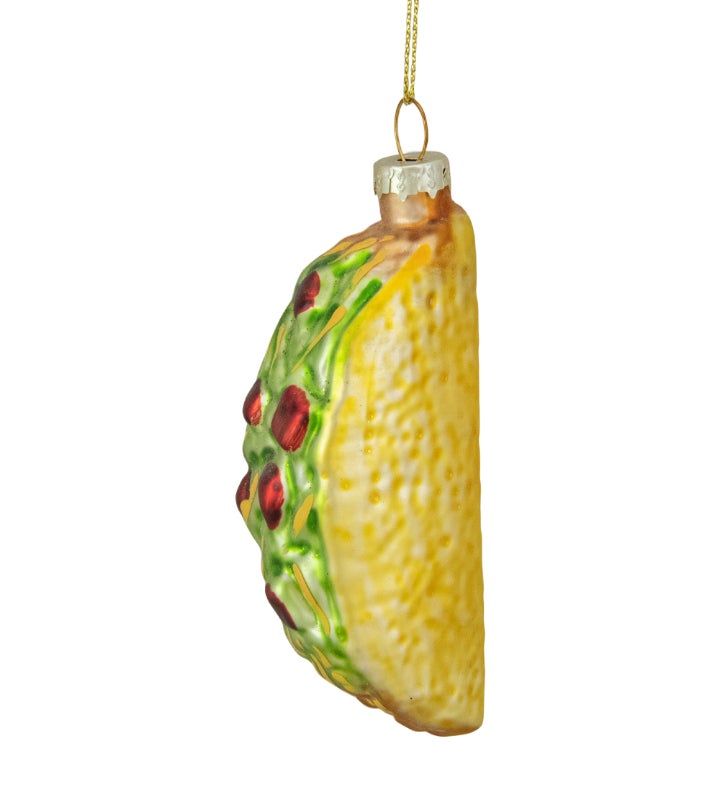 Glass Taco Christmas Ornament
