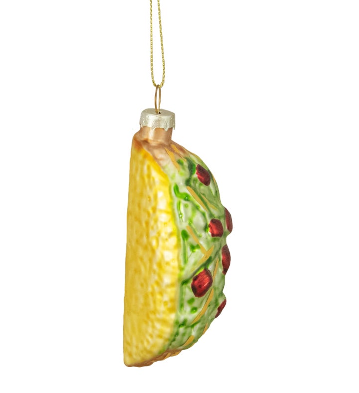 Glass Taco Christmas Ornament