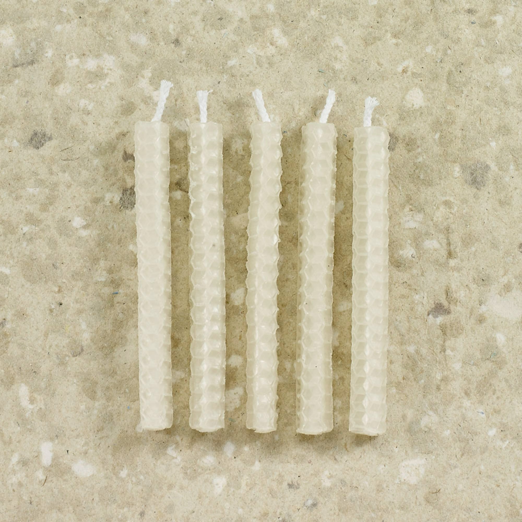 Pack Of 45 White Eco-friendly Natural Beeswax Hanukkah Candles 4