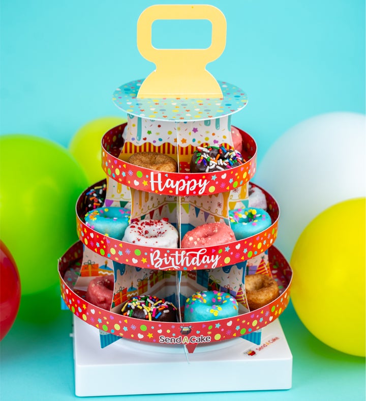 Happy Birthday Donut Tower
