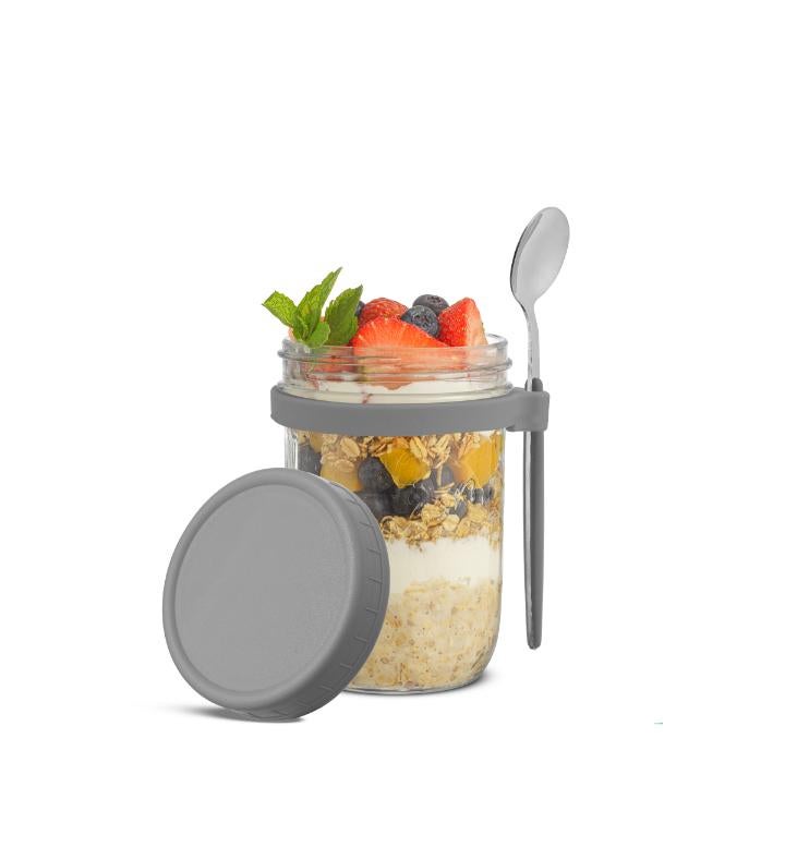 Dawn Glass Overnight Oats Containers   Set Of 3
