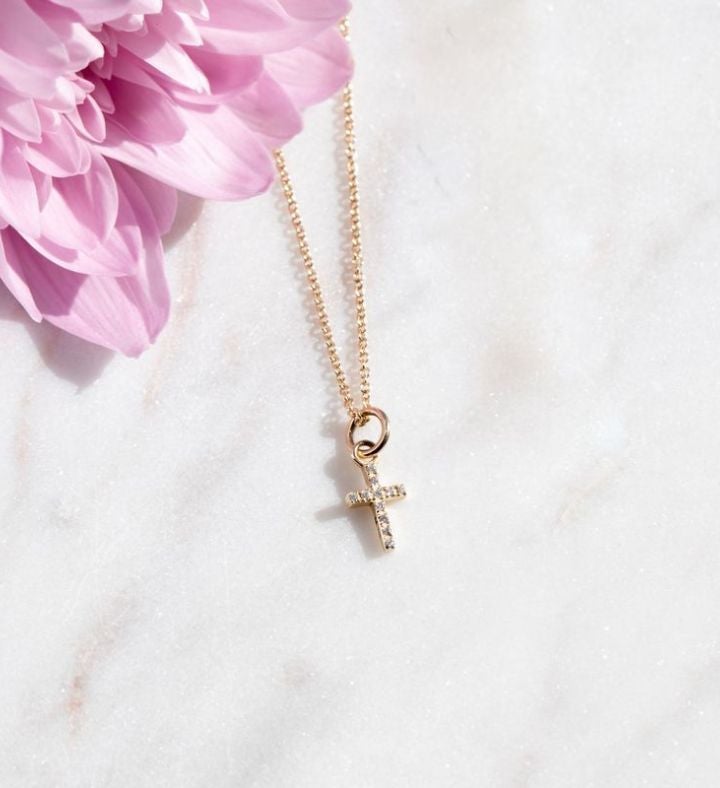 Pavé Cross Necklace