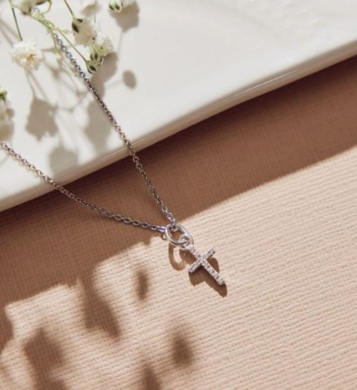 Pavé Cross Necklace