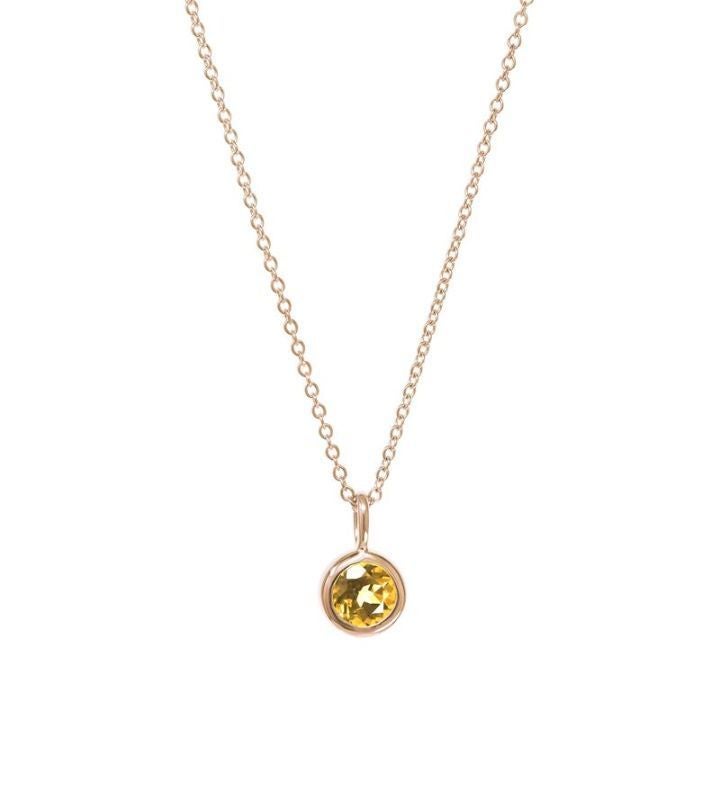 Gold Birthstone Necklace