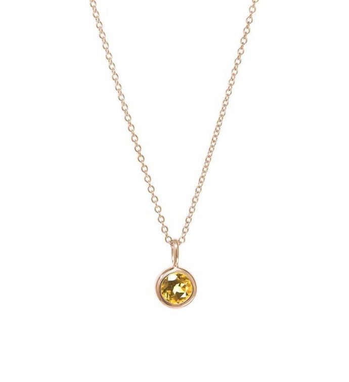 Gold Birthstone Necklace