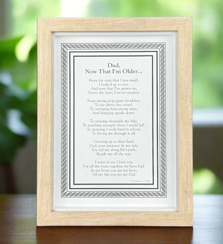 Dad, Now That I'm Older Sentiment Gift for Dad from Daughter or Son