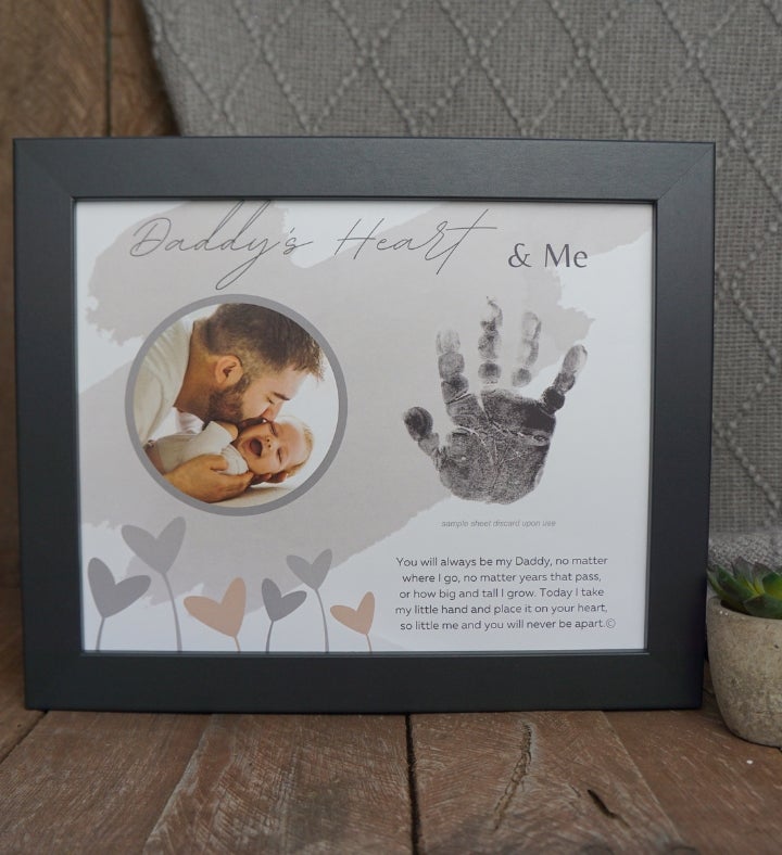 Daddy's Heart And Me Keepsake Handprint Frame