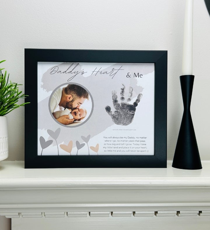 Daddy's Heart And Me Keepsake Handprint Frame