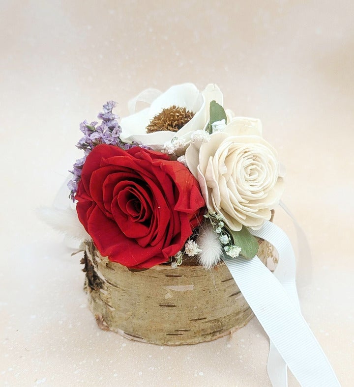 Preserved Red Rose Boutonniere