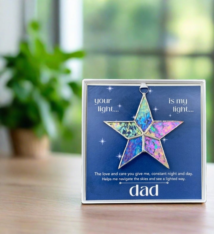 Gift For Dad: Handmade Stained glass Star