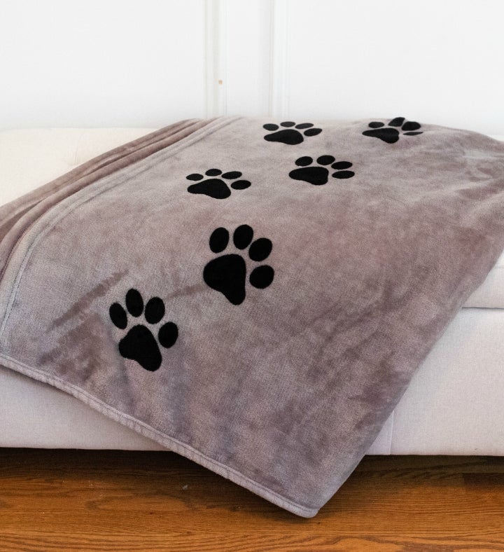 Pet Hugs Blanket: Pawprints Left By You Memorial Blanket