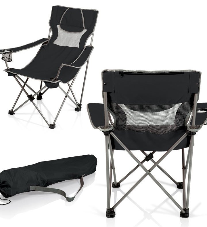 Picnic Time 2 Portable Outdoor Folding Camp Chairs With Bag