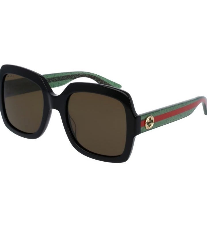 Gucci Square Sunglasses Black/green/red