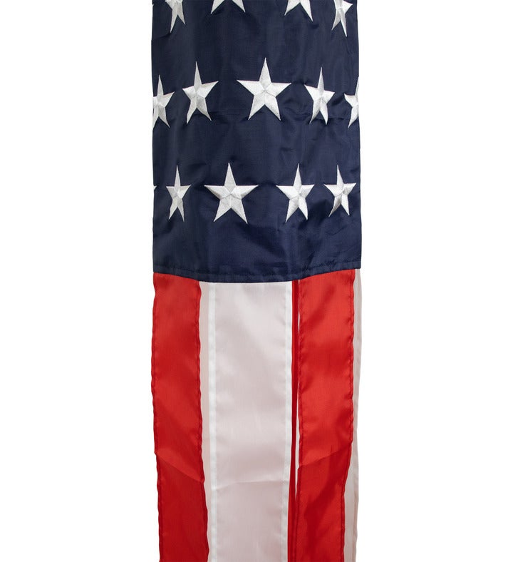 60" Patriotic Stars And Stripes Outdoor Windsock