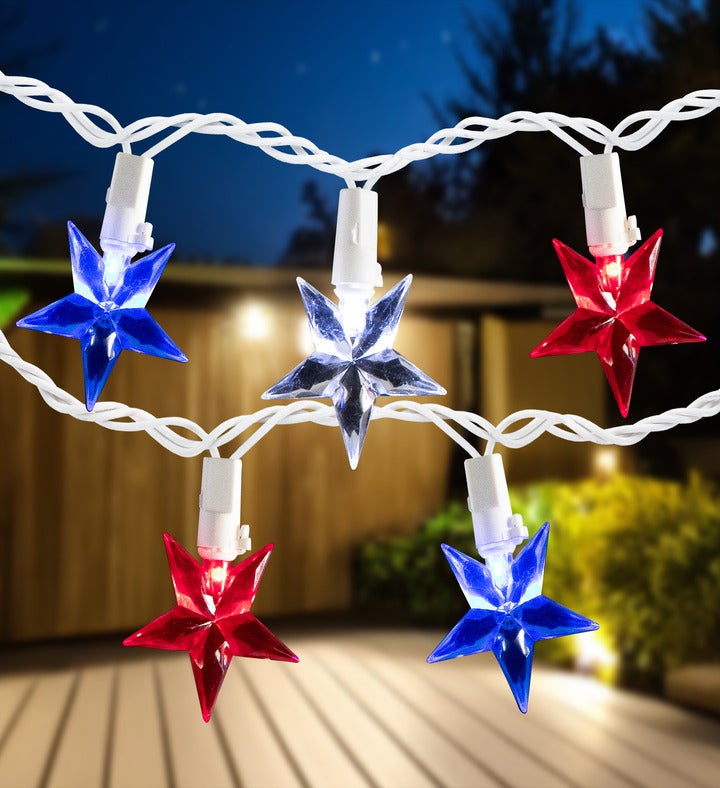 Patriotic Stars Fourth Of July String Light Set | Marketplace | 1800Flowers