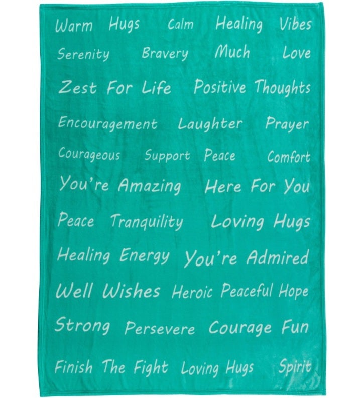 Healing Thoughts Gift Ready Throw Blanket