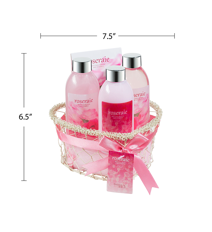 Pink Rose Bath and Body Home Spa Gift Set