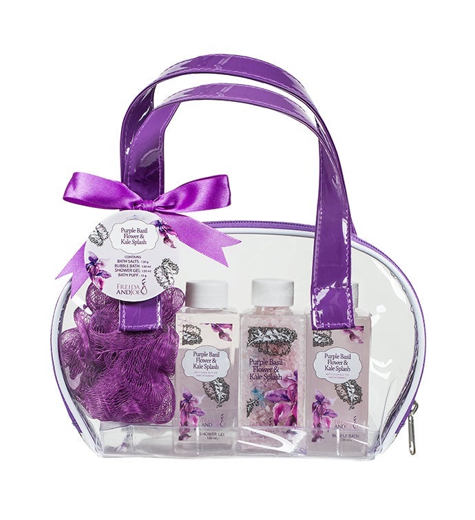 Purple Basil Flower & Kale Splash Easy Carry Spa