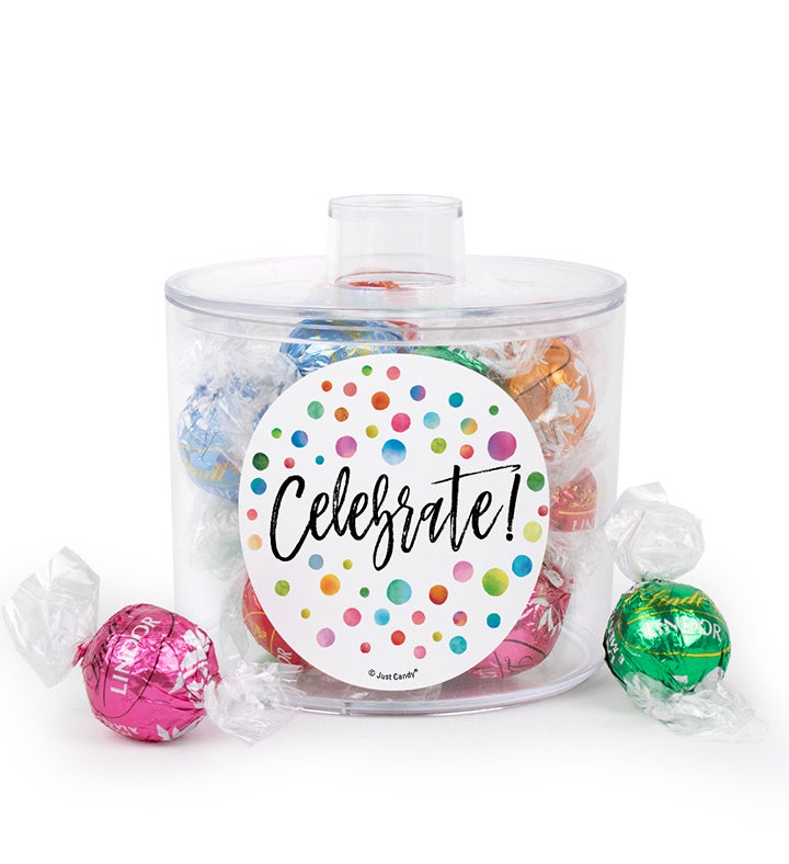 Celebrate Canister Filled With Lindor Truffles By Lindt Gift