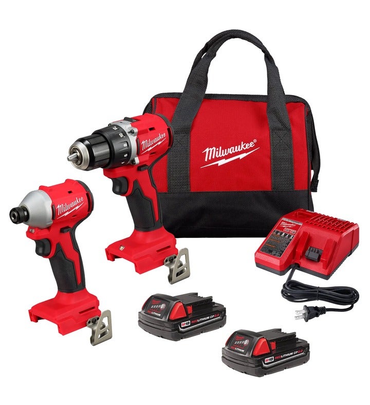 Milwaukee Tools M18 Compact Brushless 2 tool Combo Kit   Drill/driver & Hex