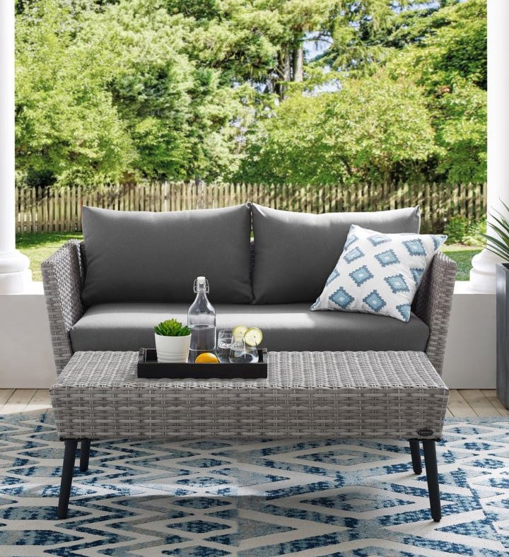 Richland 2pc Wicker Outdoor Loveseat Patio Set Marketplace 1800Flowers