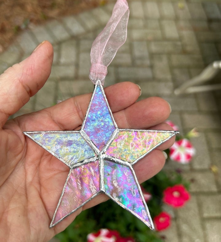 Little Star: Baby Girl Gift Handmade Stained Glass Star