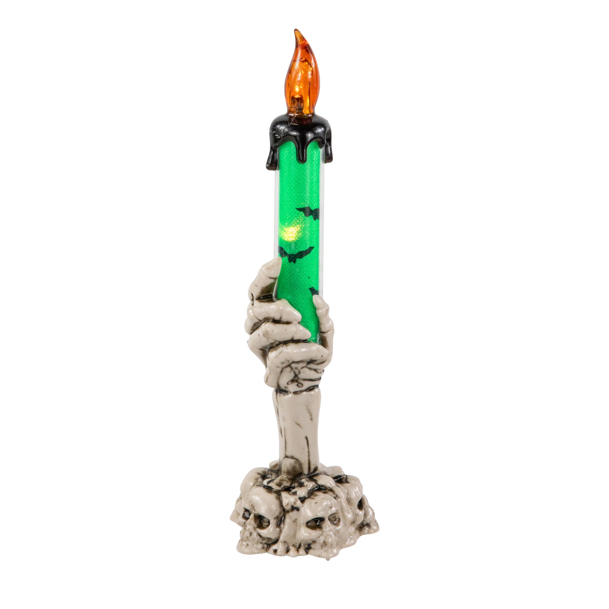 Led Lighted Skeleton Hand Halloween Candles 8 25 Set Of 3