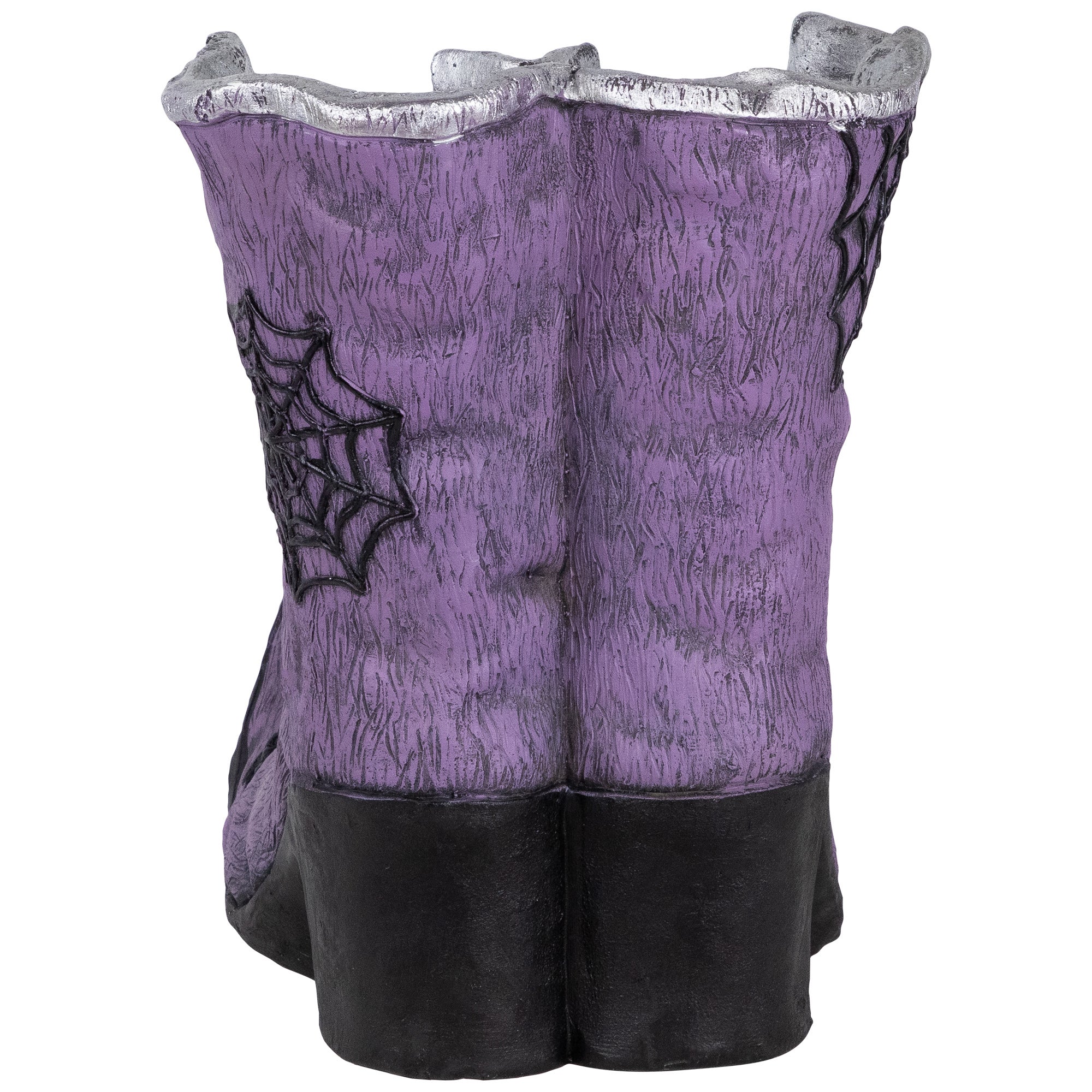 Ceramic Witch's Boots Halloween Decoration - 15" - Purple