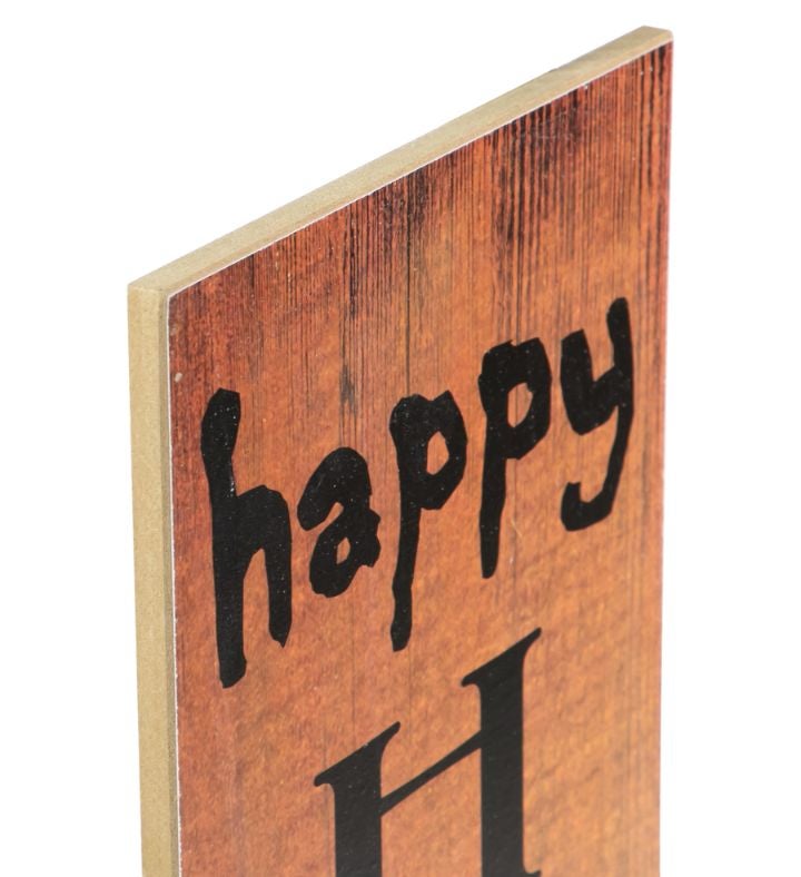 36" Orange "happy Halloween" With Spider Wooden Porch Board Sign Decoration