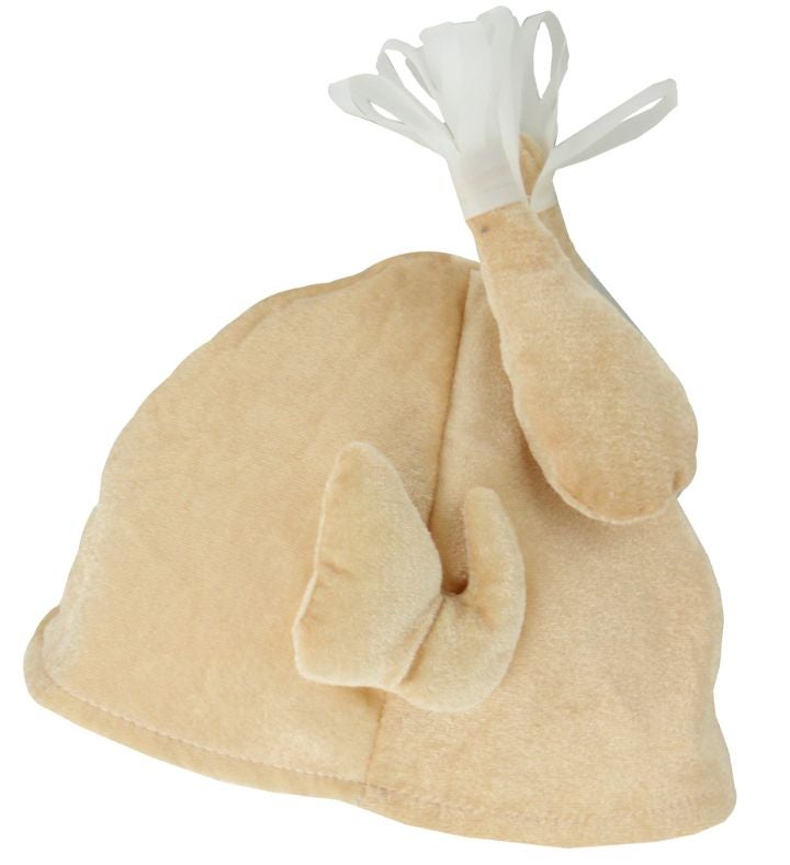 Unisex Adult Plush Turkey Costume Hat   One Size   Beige