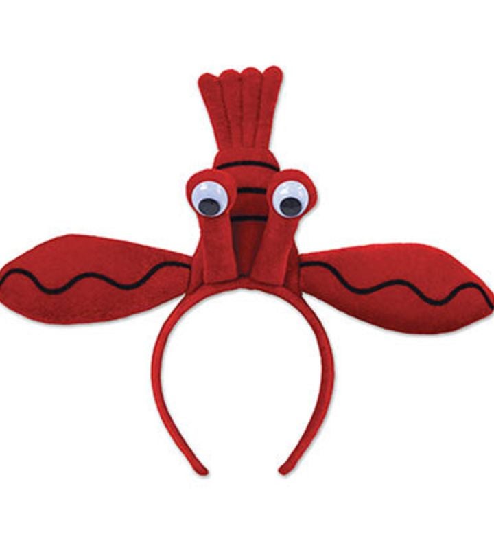 Pack Of 12 Red Lenny Lobster Snap on Costume Headband   Adult One Size