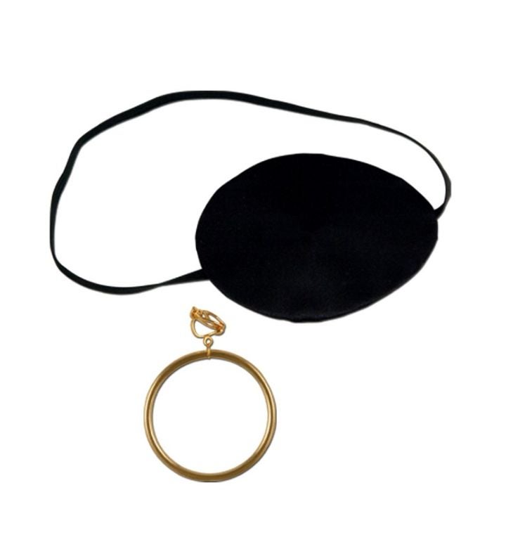 Pack Of 12 Pirate Eye Patch And Earring Halloween Costume 3"