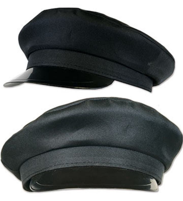 Pack Of 12 Old Hollywood Black Chauffeur Costume Hat - Adult One Size