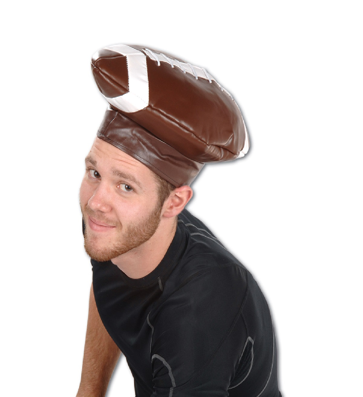 Pack Of 6 Brown & White Sports Men's Hats Halloween Costume