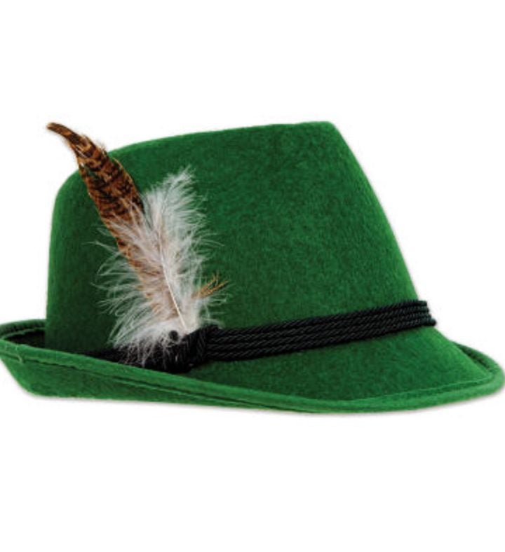 Pack Of 6 Green Men Adult Oktoberfest Alpine Hats Costume