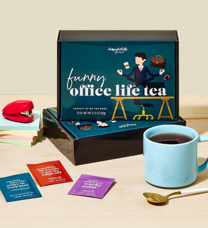 Funny Office Jokes Tea Gift, Set Of 90