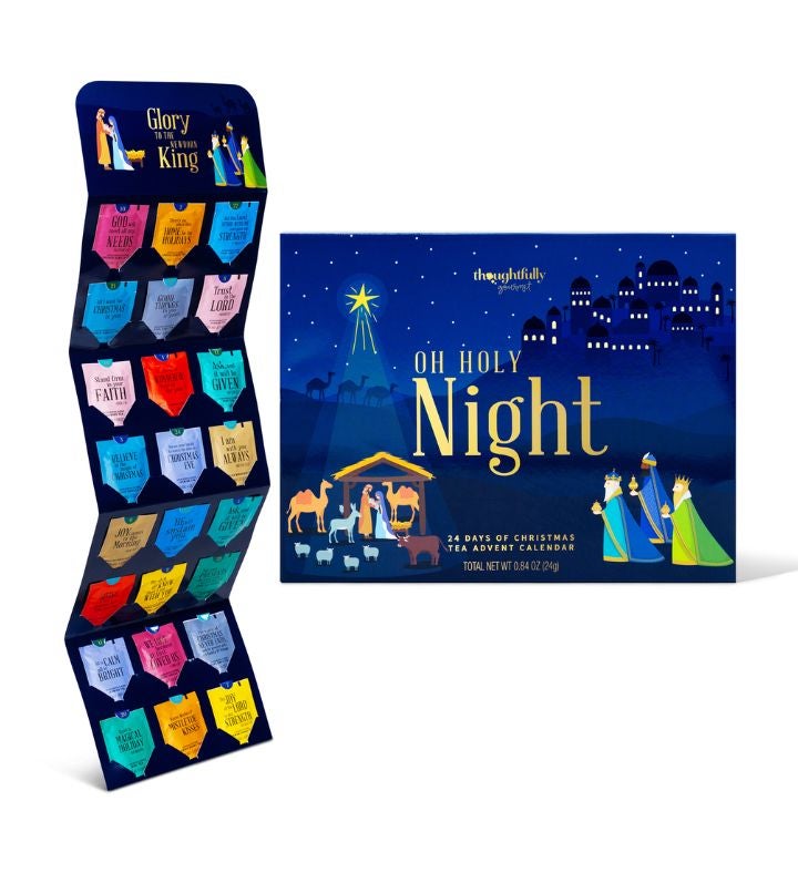 Oh Holy Night Tea Advent Calendar, Tea Gift Set Of 24