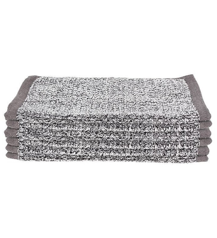 Signature 6pcs Set Wash Cloth    Dark Gray