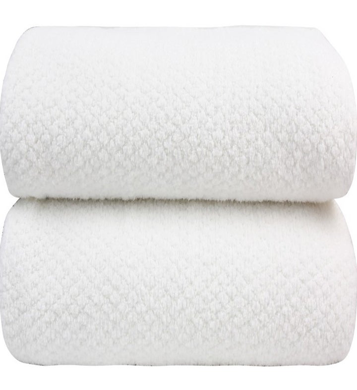 Signature 2pcs Set Bath Towel    white