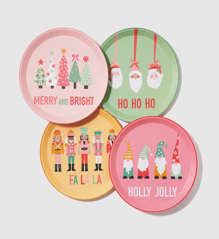 Christmas Characters Small Plates  10 Per Pack