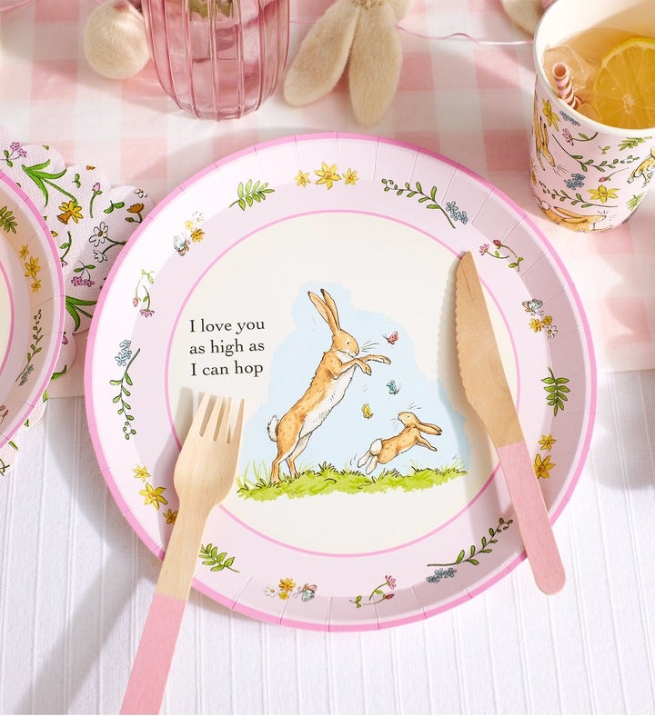 Guess How Much I Love You Pink Large Plates  10 Per Pack