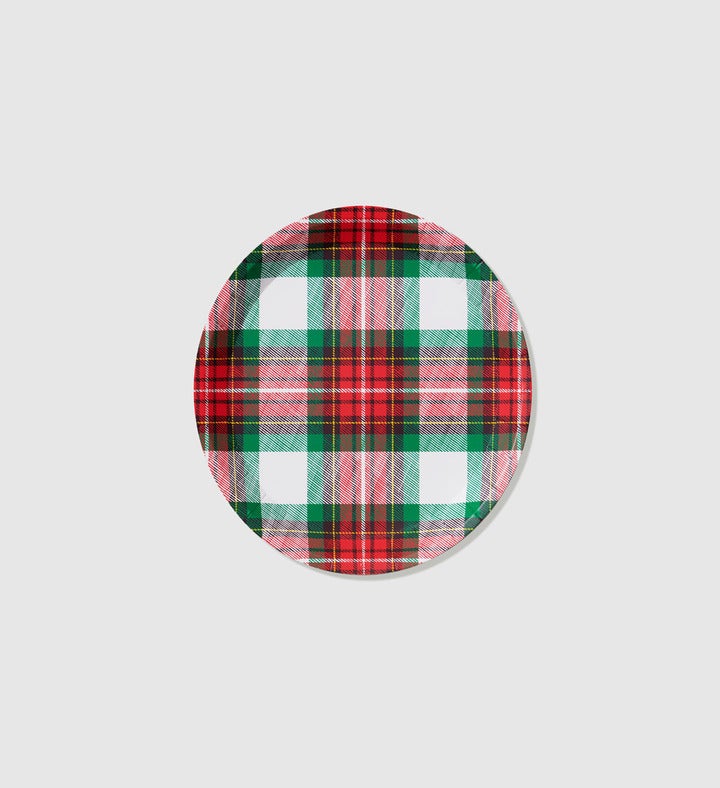 Winter Plaid Small Plates  10 Per Pack